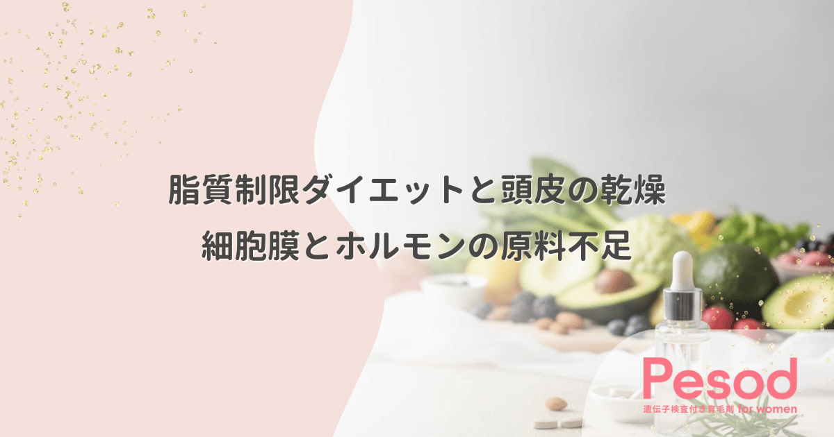 脂質制限ダイエットと頭皮の乾燥|細胞膜とホルモンの原料不足が招くパサつき