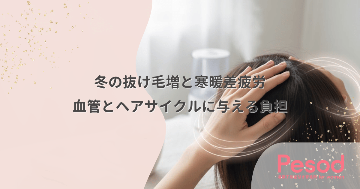 冬の抜け毛増と寒暖差疲労｜急激な温度変化が血管とヘアサイクルに与える負担