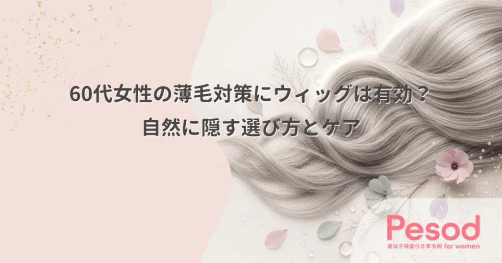 60代女性の薄毛対策にウィッグは有効？自然に隠す選び方とケア