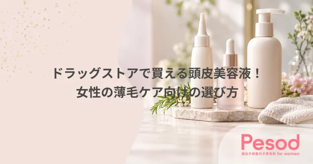 ドラッグストアで買える頭皮美容液！女性の薄毛ケア向けの選び方